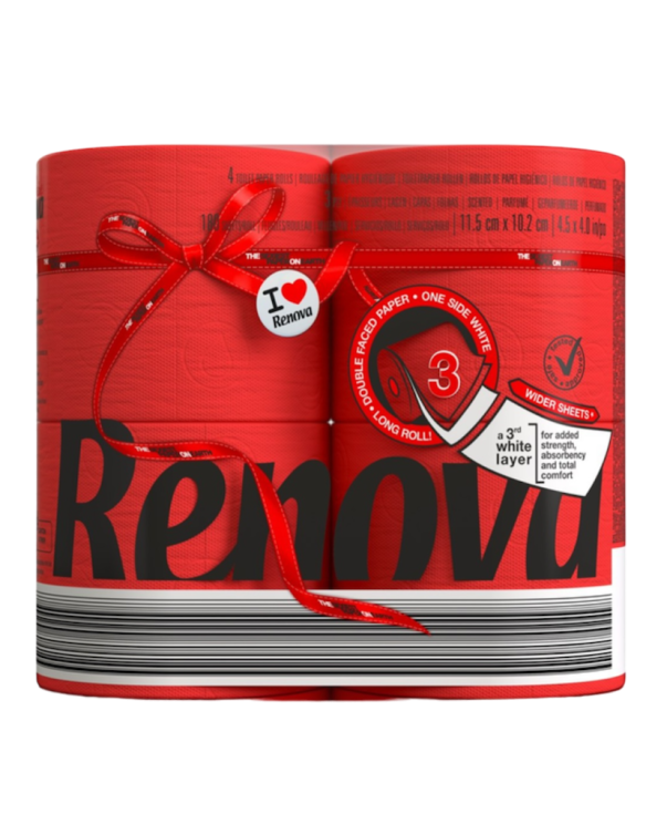 RENOVA PAPEL HIGIENICO RED LABEL MAXI VERMELHO 5x4und