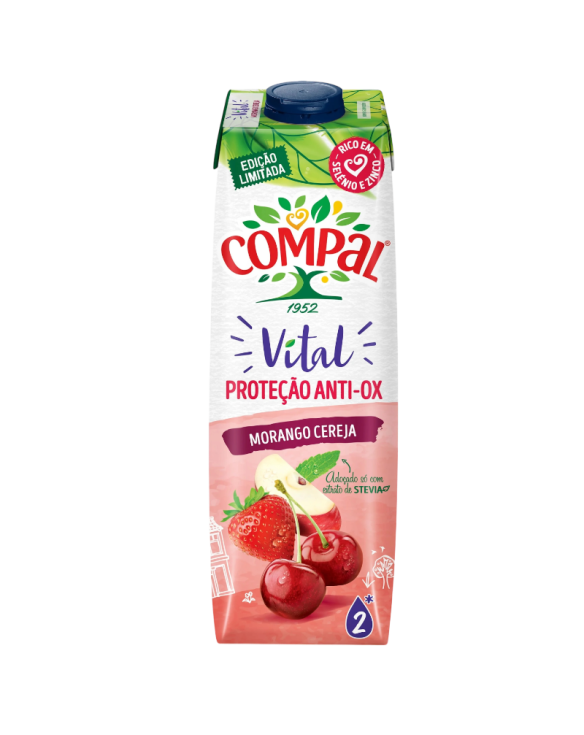 COMPAL VITAL ANTI-OX MORANGO CEREJA 12x1L