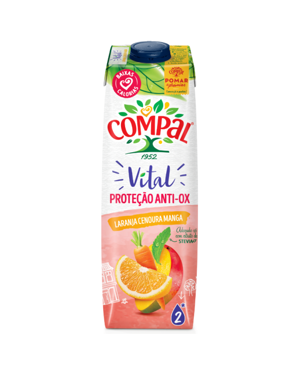 COMPAL VITAL LARANJA-CENOURA-MANGO 12x1Lt.