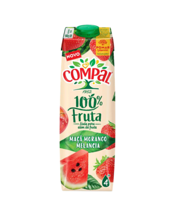 COMPAL 100% FRUTA MACA-MORANGO-MELANCIA 12x1L