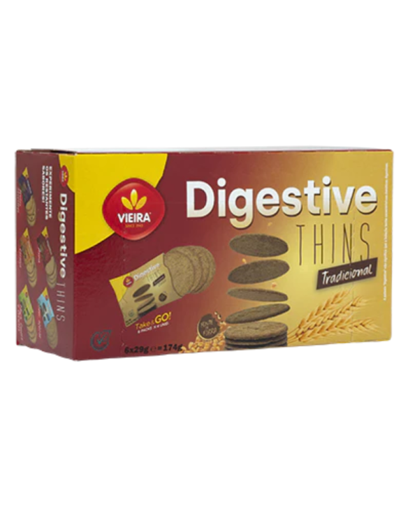 VIEIRA BOLACHAS DIGESTIVE THINS TRADICIONAL12X174g (6X29G)
