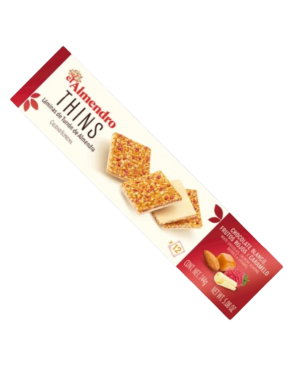 EL ALMENDRO THINS TURRON ALMENDRA + FRAMBUESA 10x144g