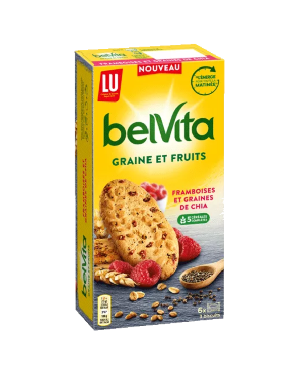 BELVITA BOLACHA MATTINAIS FRAMBOESA & CHIA 10x270gr