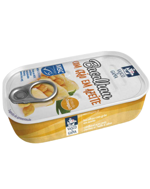 VASCO DA GAMA BACALHAU COM GRAO AZEITE 12x120gr