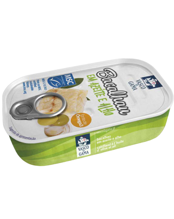 VASCO DA GAMA BACALHAU AZEITE E ALHO 12x120gr