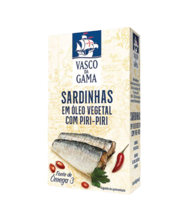VASCO DA GAMA SARDINHA EM OLEO PICANTE 10x120gr
