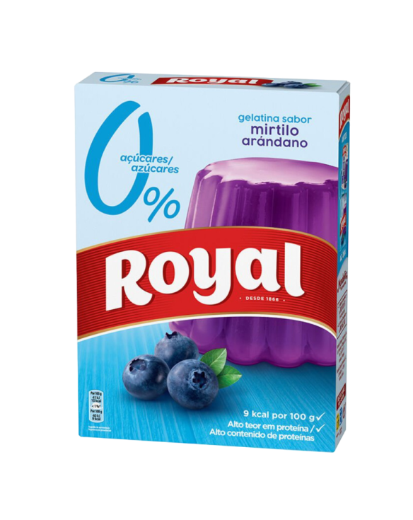 ROYAL GELATINA MIRTILO ZERO 12x31gr
