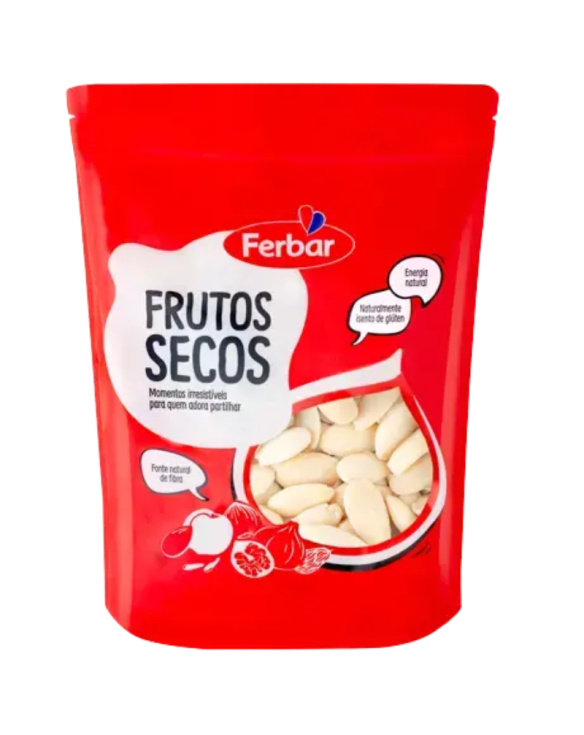 FERBAR MIOLO DE AMENDOA SEM PELE DOYPACK 12x180gr