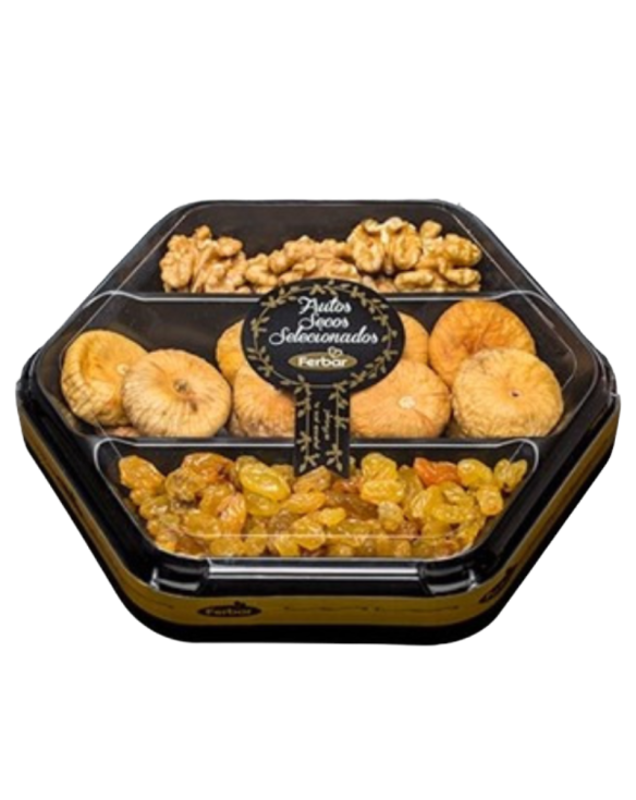 FERBAR FRUTOS SECOS CX.CRISTAL HEXAGONAL 10x270gr