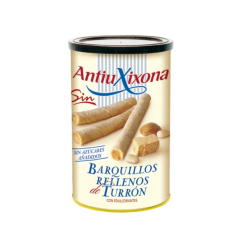 ANTIU XIXONA BARQUILLO RELLENO DE TURRON SIN AZUCAR 12x200gr