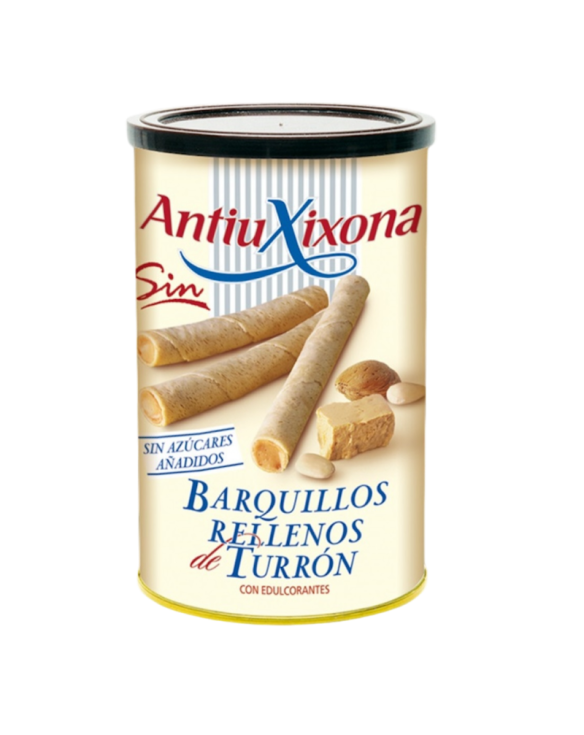 ANTIU XIXONA BARQUILLO RELLENO DE TURRON SIN AZUCAR 12x200gr