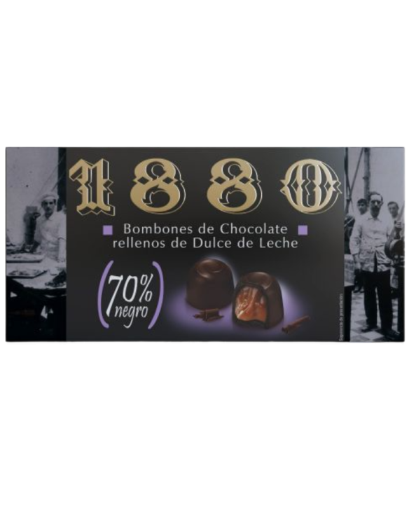 1880 BOMBON CHOC.NEGRO RELL.DULCE LECHE 10x100gr