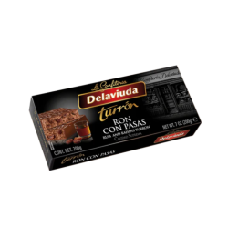 DELAVIUDA TURRON DE RON CON PASAS 18x200gr