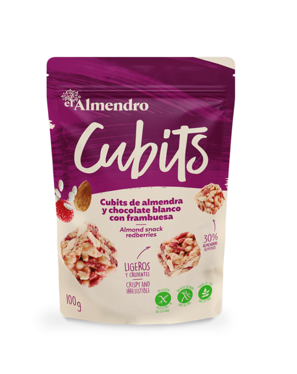 EL ALMENDRO CUBITS CHOC.BLANCO E FRAMB. 7x100gr