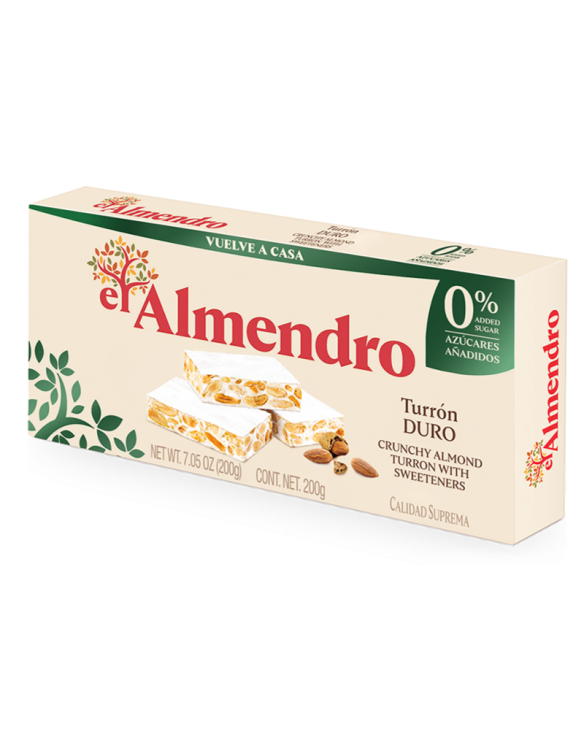 EL ALMENDRO TURRON ALICANTE SIN AZUCAR 12x200gr