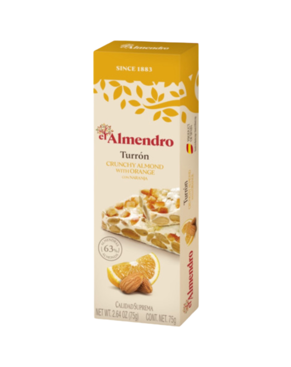 EL ALMENDRO TURRON DURO CON NARANJA 16x75gr