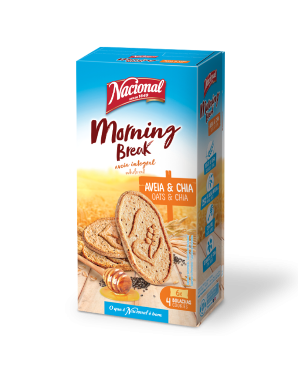 NACIONAL BOLACHA MORNING BREAK AVEIA E CHIA 10x300gr