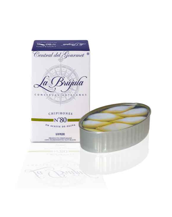 LA BRUJULA CHIPIRONES EN ACEITE OLIVA 6-8 24x120gr