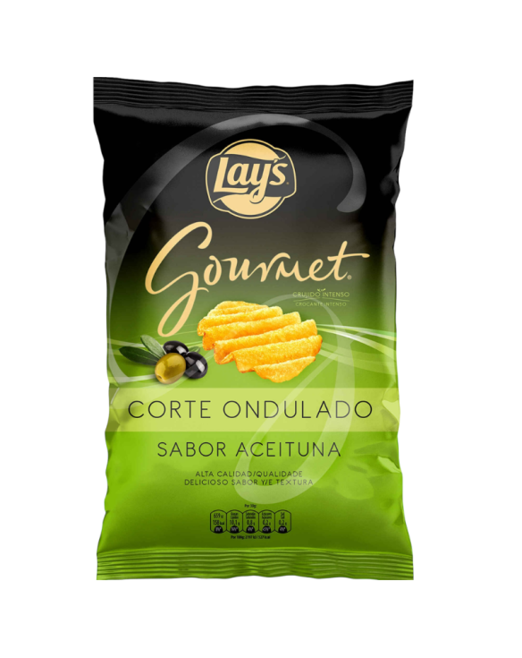 LAYS GOURMET ONDULADO ACEITUNA 12X150g
