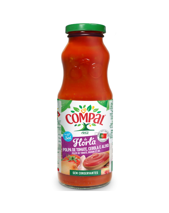 POLPA TOMATE COMPAL CEBOLA/ALHO 12x500gr