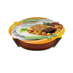 MAIN DE VACHE AVEC DES POIS CHICHES EN PLAT EN ARGILE FRAMI 8x425g