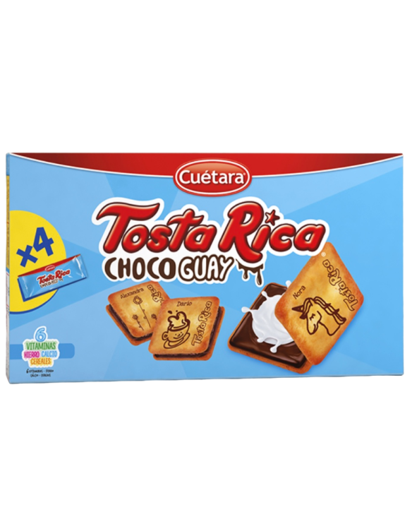CUETARA TOSTA RICA CHOCO GUAY 18x4x42gr