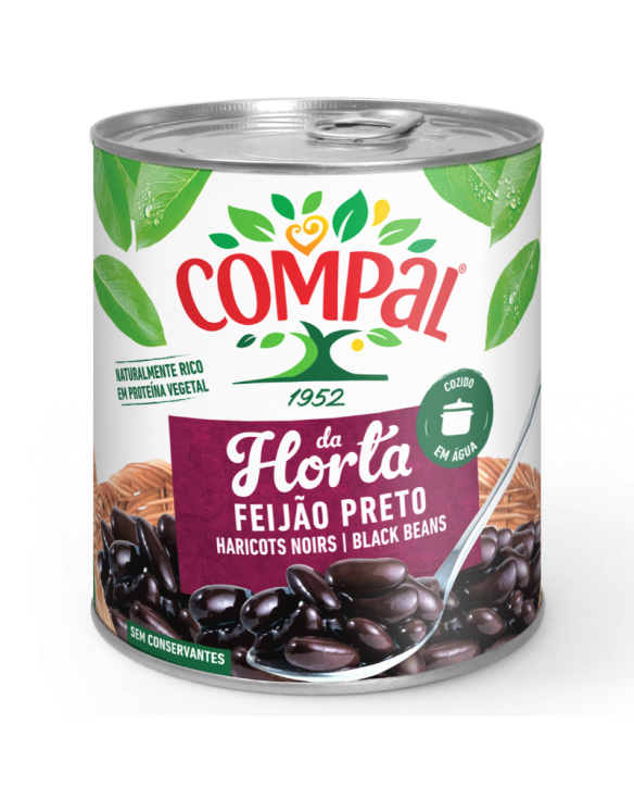 FEIJAO PRETO COMPAL 6x845gr