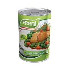 POULET AUX PETITS POIS EN CONSERVE FRAMI 12x425g
