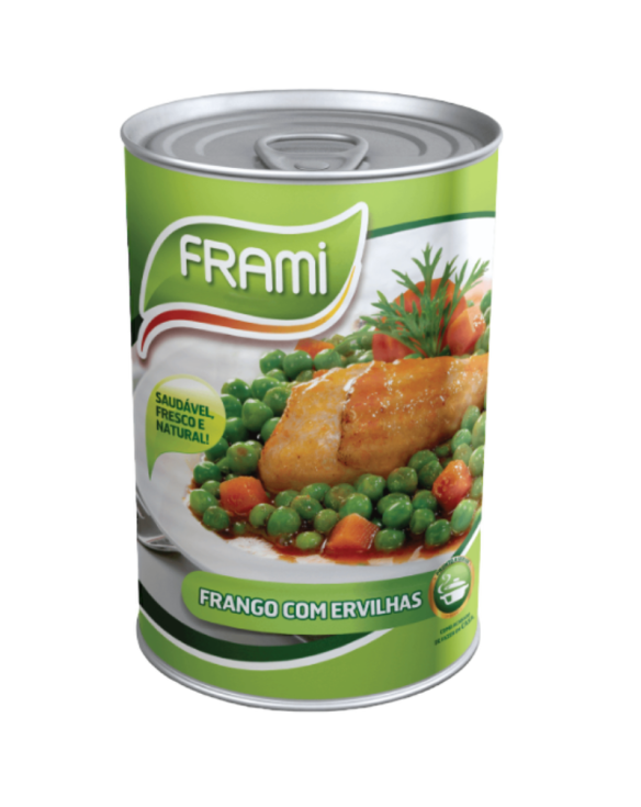 POULET AUX PETITS POIS EN CONSERVE FRAMI 12x425g
