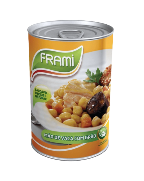 MAIN DE VACHE AVEC DES POIS CHICHES EN CONSERVE FRAMI 12x425g
