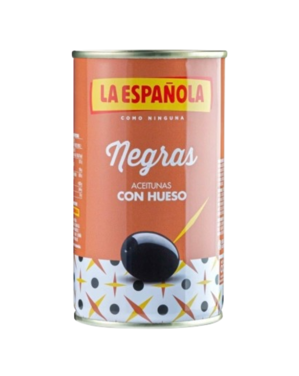 ACEITUNAS NEGRAS CON HUESO 12x160gr LA ESPAÃOLA