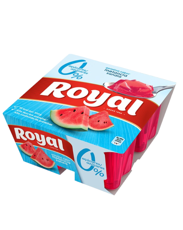 ROYAL GELATINA FRESCA MELANCIA LIGHT 12x(4x90gr)