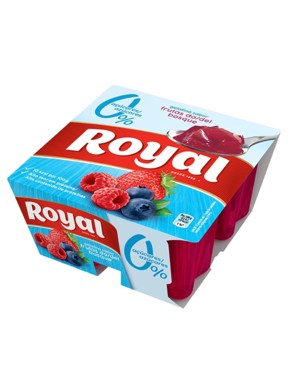 ROYAL GELATINA FRESCA FRUTOS D.BOSQUE LIGHT 12x(4x90gr)