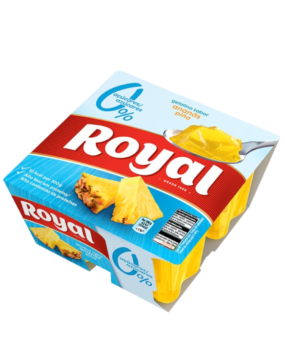 ROYAL GELATINA FRESCA ANANAS LIGHT 12x(4x90gr)