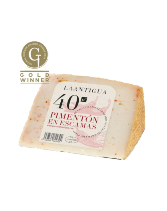 LA ANTIGUA QUESO OVEJA CURADO ESCAMAS PIMENTON 24x250gr PZA