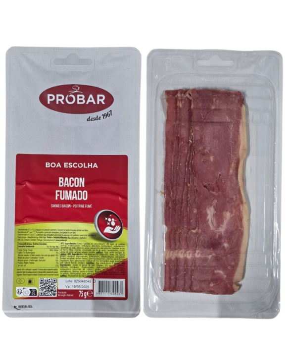 PROBAR BACON FUMADO FATIADO 18x75gr