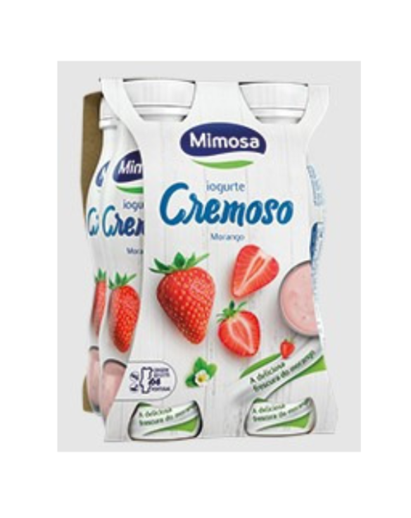 MIMOSA IOGURTE LIQ. CREMOSO MORANGO 6x(4x156ml)