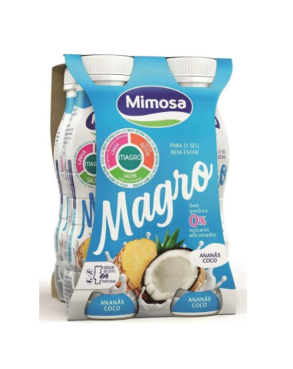 MIMOSA IOGURTE MAGRO LIQ. ANANAS/COCO 6x(4x156ml)