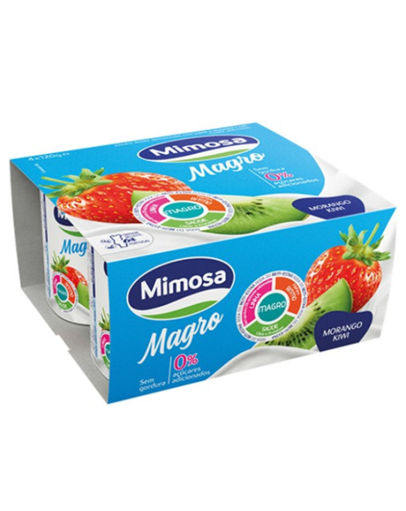 MIMOSA IOGURTE MAGRO MORANGO/KIWI 6x(4x125gr)