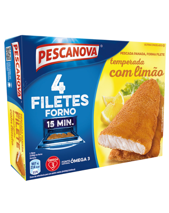 PESCANOVA FILETE PESCADA PANADO LIMÃO 10x400gr
