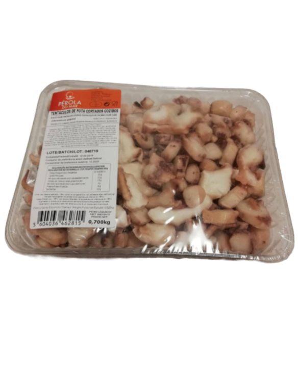 PEROLA D.MAR TENTACULOS POTA CORTADOAS COZIDOS 8x1Kg