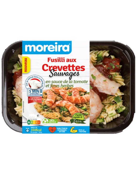 MOREIRA FUSILLI GAMBAS SELVAGENS MOLHO TOMATE 12x300gr