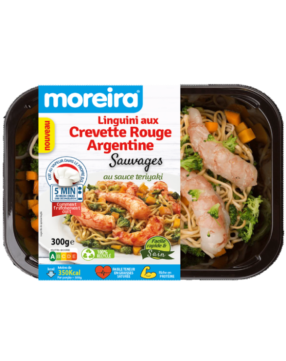 MOREIRA LINGUINI GAMBAS SELVAGENS MOLHO TERIYAKI 12x300gr