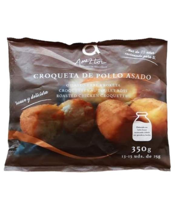 AMEZTOI CROQUETAS POLLO ASADO 10x350gr (13-15x25gr)