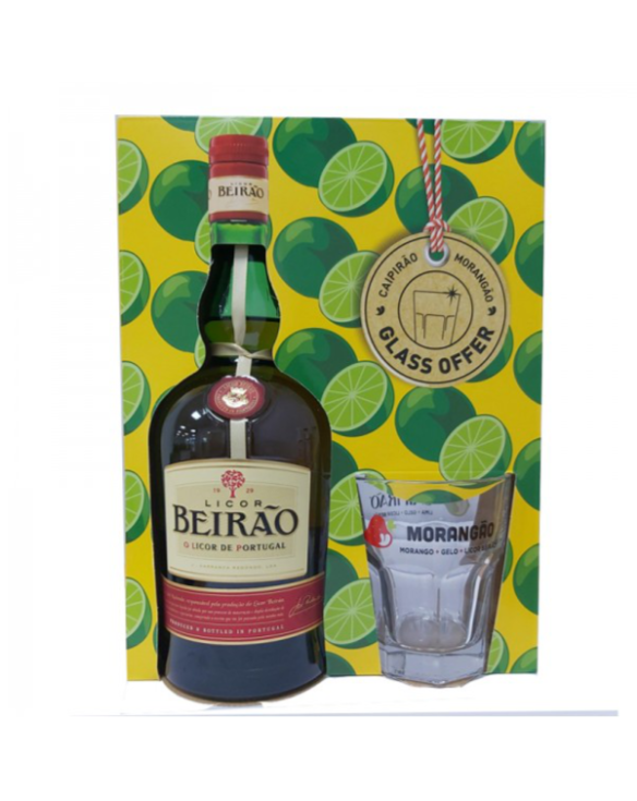LICOR BEIRÃO PACK +COPO CAIPIRÃO-MORANGÃO 6x70cl