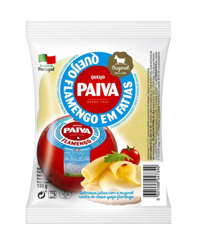 QUEIJO PAIVA FATIAS REDONDAS FLAMENGO 12x180gr