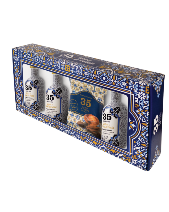 LICOR 35 CREME D.PASTEL D.NATA MINI +1CHOCO 6X3x50ml 14.5Â°