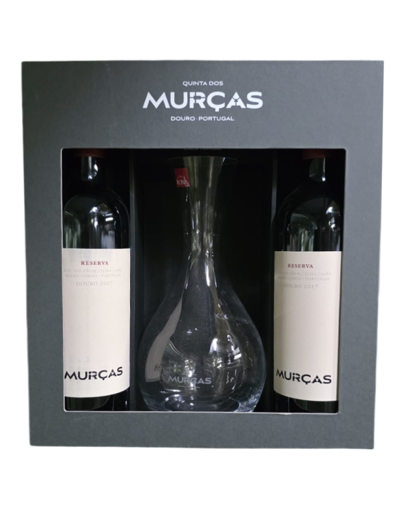 QUINTA MURCAS RESERVA ROUGE + BLANC + DECANTER